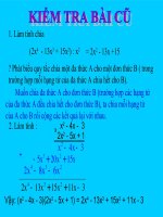 bài giảng chia đa thức một biến đã sắp xếp hay