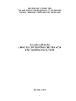 Tài liệu tập huấn tổ trưởng chuyên môn 2011