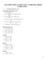 các công thức lượng giác