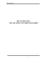 đồ án tổ chức thi công đúc bê tông cốt thép