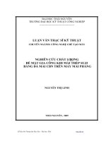 nghiên cứu chất lượng bề mặt gia công khi mài thép suj2 bằng đá mài cbn trên máy mài phẳng