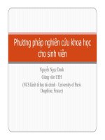 Bài giảng: Phương pháp nghiên cứu khoa học