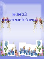 tính chất 3 đường trung tuyến của tam giác