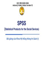 SPSS  phần mềm thống kê