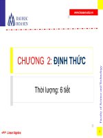 2 định thức bài tập toán cao cấp