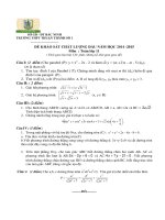 Đề thi khảo sát chất lượng đầu năm học 20142015 lớp 11 môn Toán Trường THPT Thuận Thành