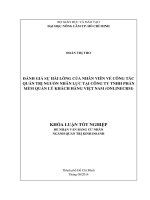 Khoá luận tốt nghiệp: Đánh giá sự hài lòng của nhân viên về công tác QTNNL tại công ty OnlineCRM