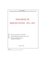 Tổng hợp một số đề thi môn định giá tài sản