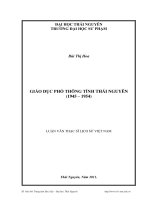 giáo dục phổ thông tỉnh thái nguyên (1945 - 1954)