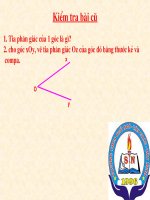 tính chất tia phân giác của một góc