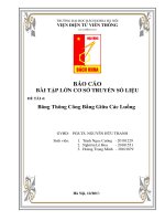 Băng thông công bằng giữa các luồng  Cơ sở truyền số liệu