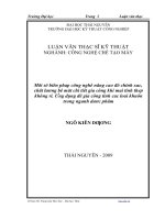 một số biện pháp công nghệ nâng cao độ chính xác , chất lượng bề mặt chi tiết gia công khi mài tính thép không rỉ. ứng dụng đề gia công tinh các loại khuôn trong nganh dược phẩm