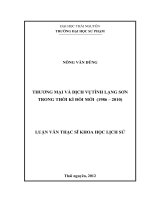 thương mại và dịch vụ tỉnh lạng sơn trong thời kỳ đổi mới (1986-2010)