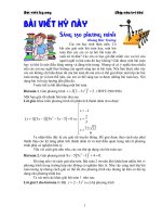 Nhịp cầu trí thức SÁNG TẠO PHƯƠNG TRÌNH