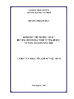 giáo dục trung học cơ sở huyện chiêm hóa tỉnh tuyên quang từ năm 1991 đến năm 2010