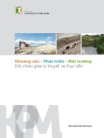 Khoáng sản phát triển môi trường đối chiếu giữa lý thuyết và thực tiễn