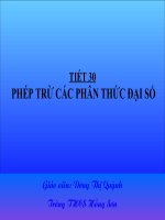 phép trừ các phân thức đại số 8
