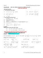 PHƯƠNG TRÌNH MŨ  PHƯƠNG TRÌNH LOGARIT