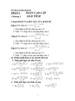 Toán cao cấp GIẢI TÍCH