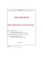 Tổng hợp đề thi môn marketing căn bản
