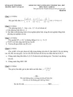 Đề thi khảo sát chất lượng đầu năm học 2014-2015 lớp 10 môn Toán trường THPT Văn Quán