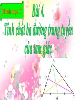 bài 4 tính chất 3 đường trung tuyến