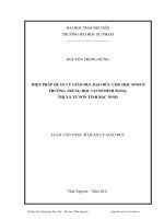 biện pháp quản lý giáo dục đạo đức cho học sinh ở trường trung học cơ sở đình bảng, thị xã từ sơn tỉnh bắc ninh