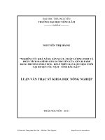 nghiên cứu khả năng sản xuất, chất lượng thịt và phân tích đa hình gen di truyền của gen h-fabp bằng phương pháp pcr-rflp trên đàn lợn mẹo nuôi tại huyện pác nặm - tỉnh bắc kạn