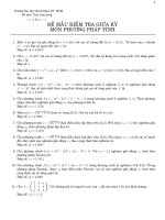 đề thi phương pháp tính