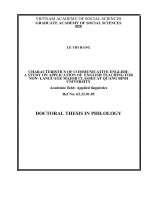 Characteristics of communicative English A study on application of  English teaching for non language major classes at Quang Binh University