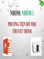 Bài thuyết trình phương tiện hỗ trợ thuyết trình