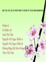 sản xuất phân bón vi sinh từ nấm Trichoderma