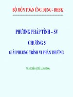 phương pháp tính: Giải phương trình vi phân thường