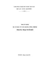 Dự án trại nuôi bò ở Long An