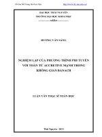 Nghiệm lặp của phương trình phi tuyến với toán tử Accretive mạnh trong không gian Banach