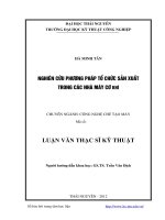 Nghiên cứu phương pháp tổ chức sản xuất trong các nhà máy cơ khí