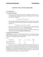 Hóa đại cương: Cân bằng hóa học