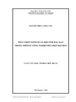 phát triển kinh tế xã hội tỉnh bắc kạn trong thời kỳ công nghiệp hóa hiện đại hóa
