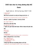 Phương pháp tính: chiến lược chọn trụ trong phương pháp khử gauss