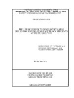 NGHIÊN CỨU VIỆC SỬ DỤNG HÌNH THỨC DIỄN ĐÀN ĐỂ TĂNG CƯỜNG KỸ NĂNG NÓI CHO SINH VIÊN CLC NĂM 2 TẠI KHOA SƯ PHẠM TIẾNG ANH, ĐHNN, ĐHQGHN