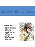 Tiểu luận CHÍNH SÁCH VÀ CHẾ ĐỘ TỈ GIÁ Ở VIỆT NAM