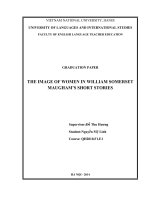 HÌNH ẢNH NGƯỜI PHỤ NỮ TRONG TRUYỆN NGẮN CỦA WILLIAM SOMMERSET MAUGHAM - THE IMAGE OF WOMEN IN WILLIAM SOMERSET MAUGHAM’S SHORT STORIES