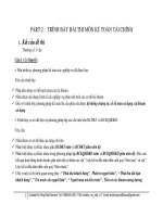 Trình bày bài thi kế toán tài chính