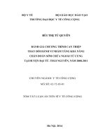 Đánh giá chương trình can thiệp thay đổi hành vi nhằm tăng khả năng chẩn đoán sớm chửa ngoài tử cung tại huyện đại từ  tỉnh thái nguyên năm 2008 và 2011(thông tin đưa lên website)
