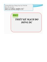 Đề tài thiết kế mạch đo dòng DC