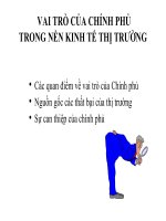 Slide vai trò của chính phủ trong nền kinh tế thị trường (kinh tế vi mô)