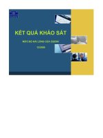 Kết quả khảo sát mức độ hài lòng của cán bộ công nhân viên