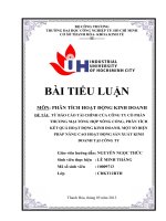 TỪ báo cáo tài CHÍNH của CÔNG TY cổ PHẦN THƯƠNG mại TỔNG hợp NÔNG CỐNG PHÂN TÍCH kết QUẢ HOẠT ĐỘNG KINH DOANH  NĂM 2014