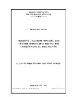 nghiên cứu đặc điểm nông sinh học của một số dòng bưởi thể tam bội có triển vọng tại thái nguyên
