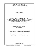 nghiên cứu cơ sở khoa học cho quy hoạch phát triển vùng cây cao su (heavea brasiliensis) tại xã chiềng sàng huyện yên châu - tỉnh sơn la